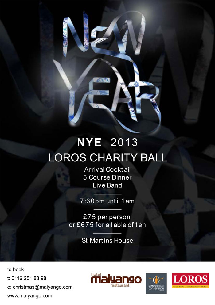 New years eve poster for St Martins House