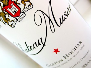 Chateau Musar wine label