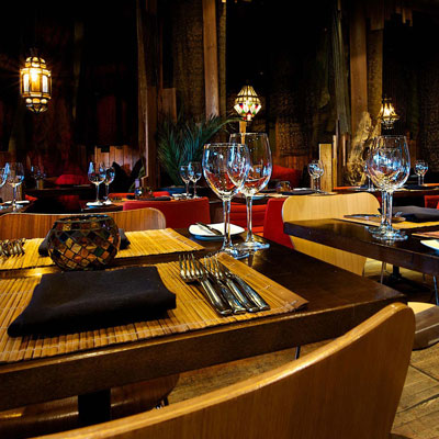 Restaurants tables within the restaurants main area